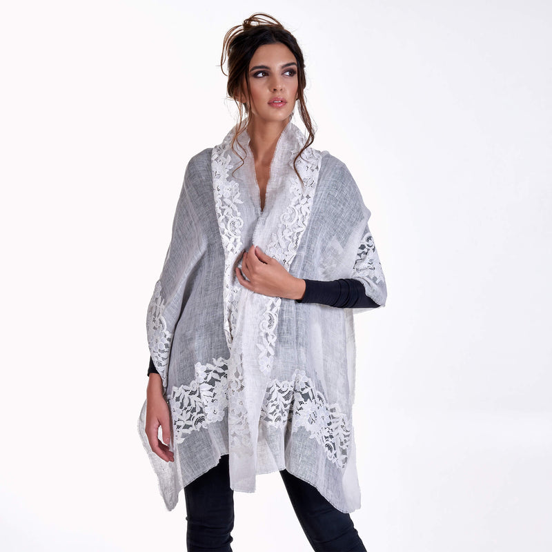 LACE LINEN STOLE