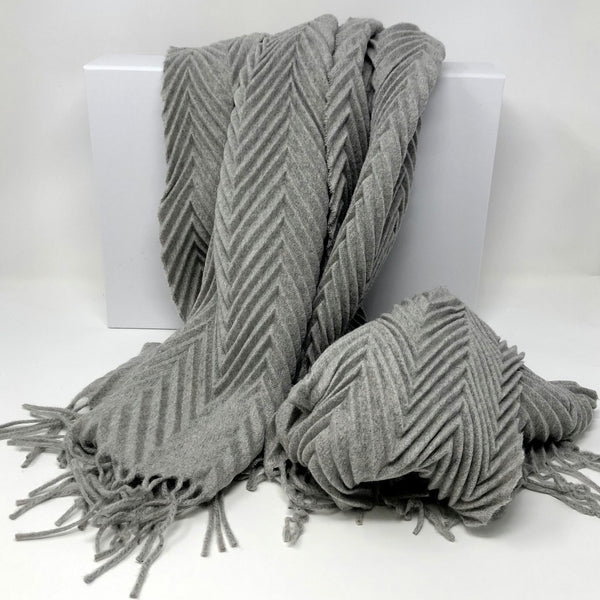 PLISSE CASHMERE STOLA