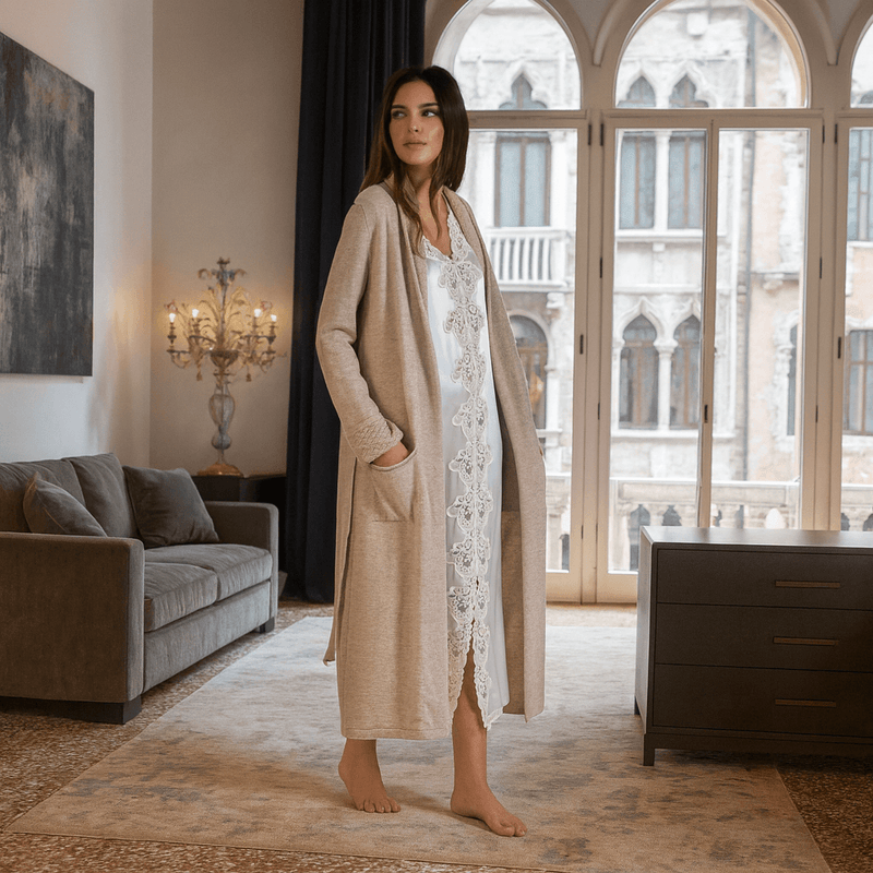 DRESSING GOWN CASHMERE LONG