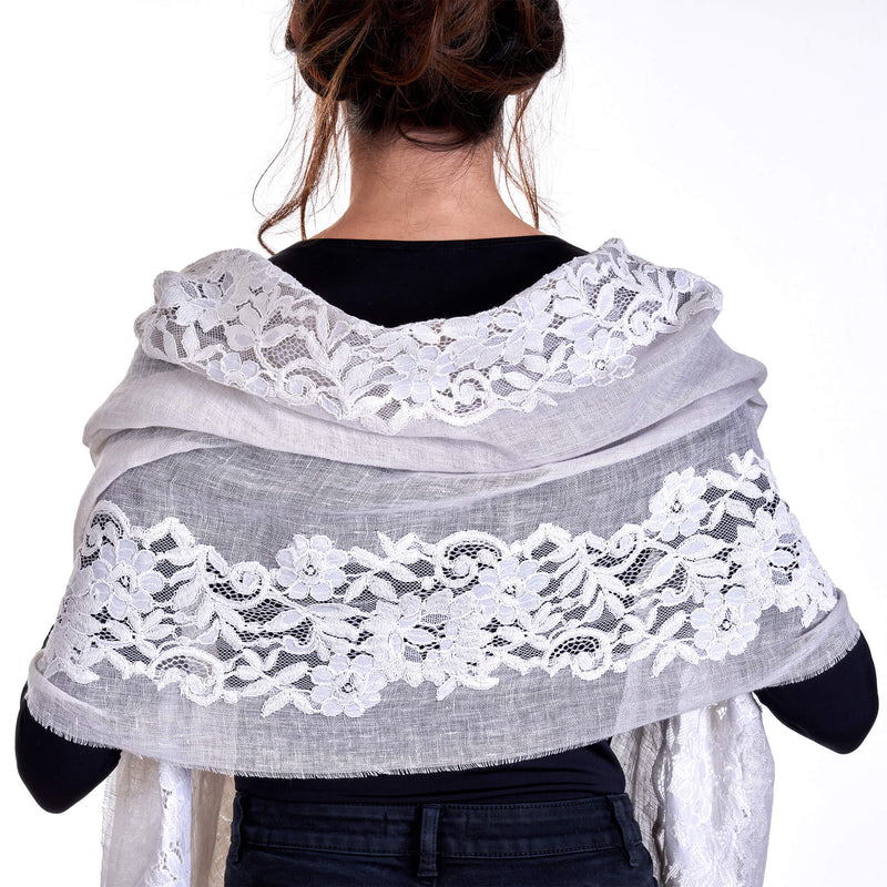 LACE LINEN STOLE